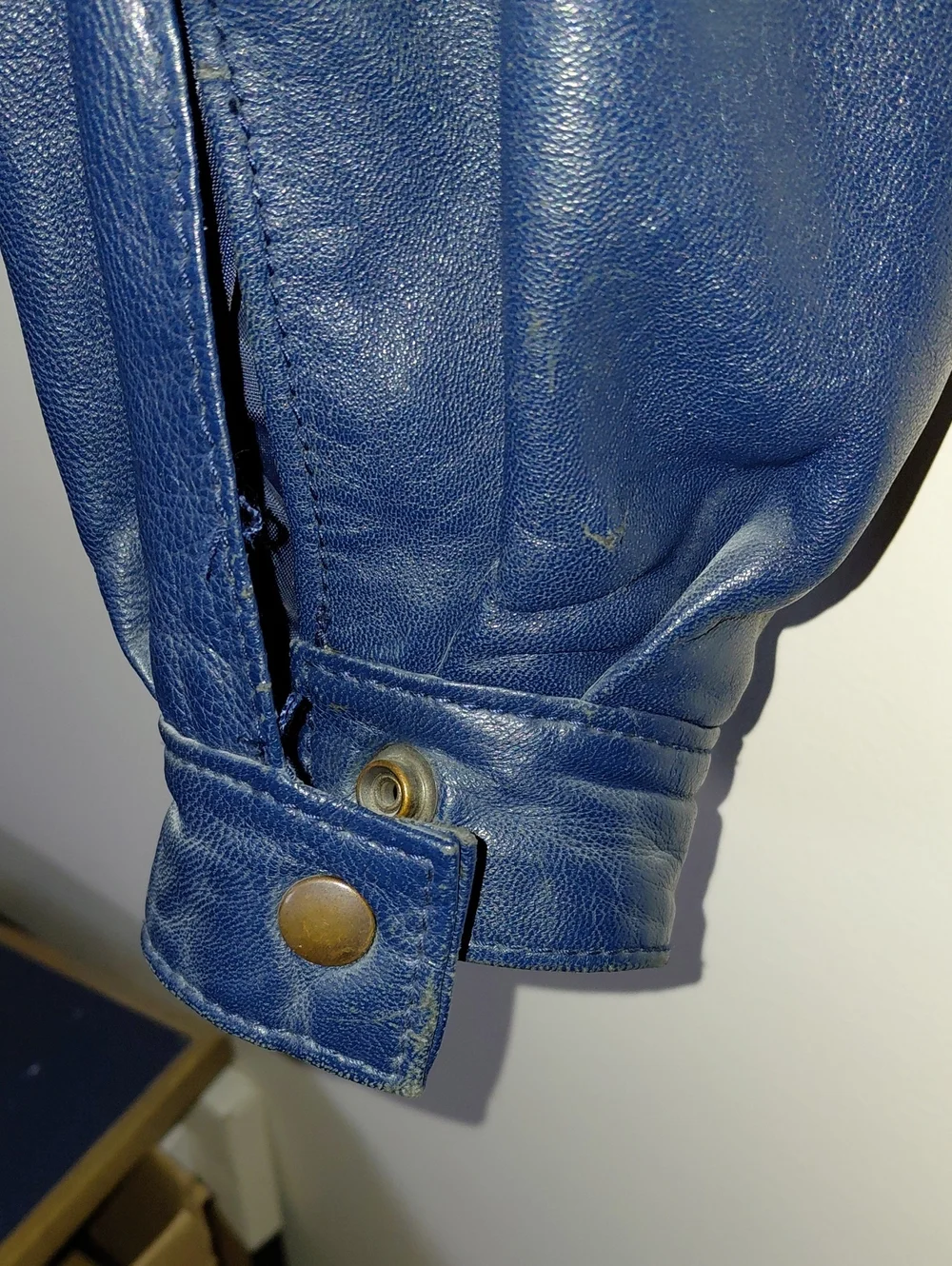 1980s Mens Navy Supersoft Zerimar Leather Jacket